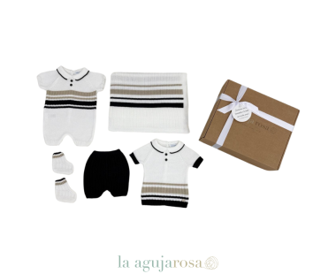 CAJITA REGALO NEW BORN COMBINADA RAYAS LAAGUJAROSA 2