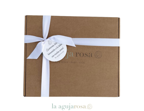 CAJITA REGALO NEW BORN COMBINADA RAYAS LAAGUJAROSA