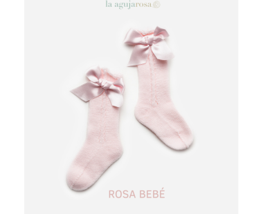 CALCETÍN LAZO ROSA BEBÉ DE VERANO DE JULIANA