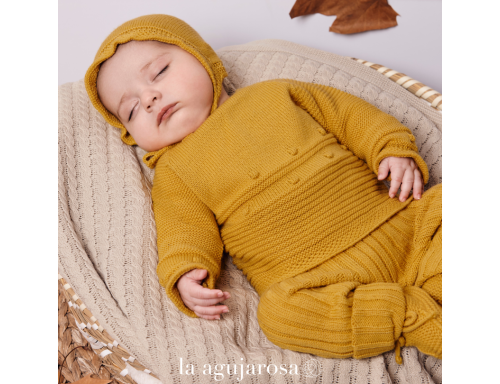 CONJUNTO 3 PIEZAS MOSTAZA DE LA COLECCIÓN DESTELLO DE JULIANA