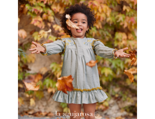 VESTIDO CUADRITOS BORDADO DE LA COLECCIÓN DESTELLO DE JULIANA