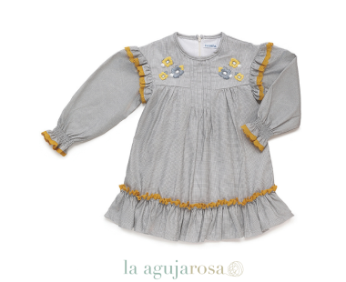 VESTIDO CUADRITOS BORDADO DE LA COLECCIÓN DESTELLO DE... 2