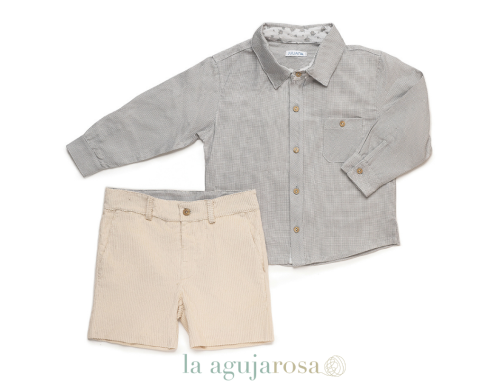 CONJUNTO NIÑO VICHY DE LA COLECCIÓN DESTELLO DE JULIANA