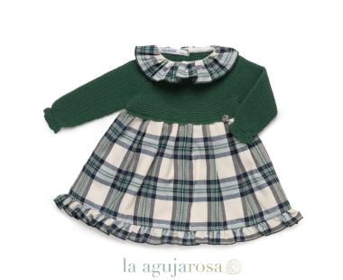 VESTIDO CUERPO DE PUNTO CON CUADRITOS DE LA COLECCIÓN... 2