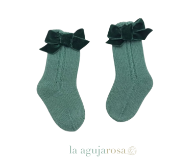 CALCETÍN CON LAZO DE TERCIOPELO DE LA COLECCIÓN SINFONÍA...