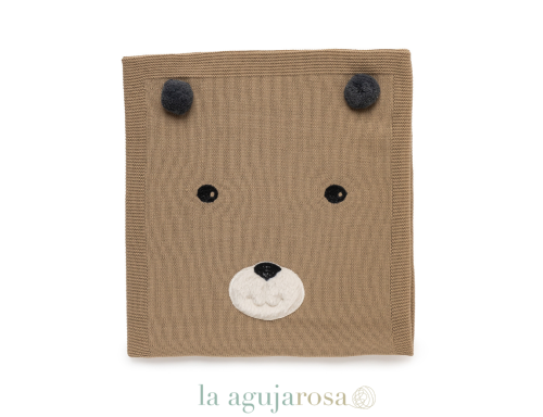 MANTITA BORDADA CARA OSO DE LA COLECCIÓN CUENTO DE JULIANA
