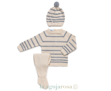 CONJUNTO 3 PIEZAS RAYADO DE LA COLECCIÓN SONATA DE JULIANA