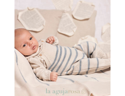 PETO PUNTO RAYADO CON JERSEY DE LA COLECCIÓN SONATA DE JULIANA