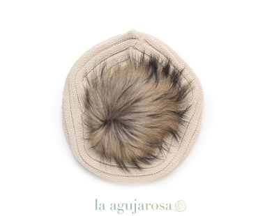 BOINA CANALÉ POMPÓN PELO DE LA COLECCIÓN SONATA DE JULIANA