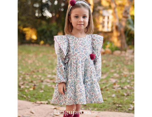 VESTIDO 2 VOLANTES FLORES DE LA COLECCIÓN RITMO DE JULIANA