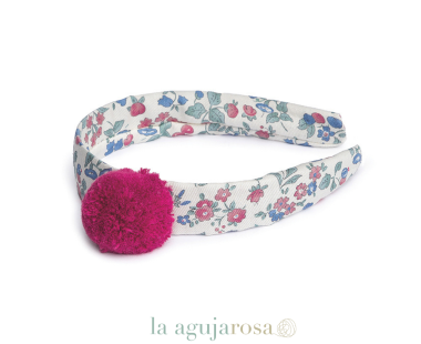 DIADEMA FLORES POMPÓN DE LA COLECCIÓN RITMO DE JULIANA