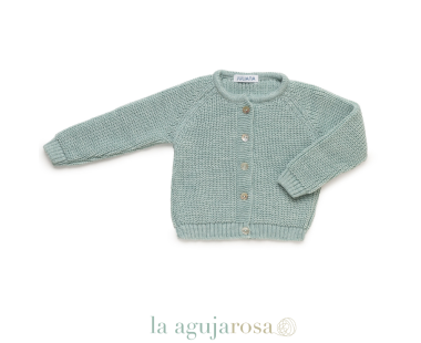 CHAQUETA LARGA PUNTO PERLADO DE LA COLECCIÓN ACUARELA DE...
