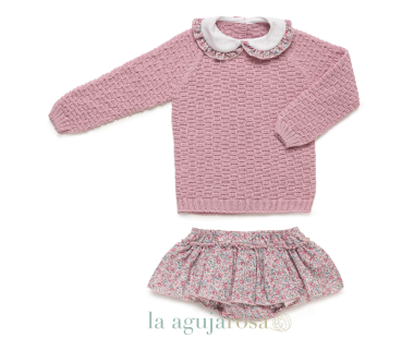 CONJUNTO BRAGA VOLANTE CUADRITOS FLORES DE LA COLECCIÓN...