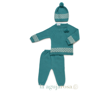 CONJUNTO 3P CENEFA 2 POMPONES DE LA COLECCIÓN ODA DE JULIANA