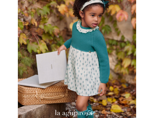 VESTIDO CUERPPO DE PUNTO ÁRBOLES DE LA COLECCIÓN ODA DE JULIANA