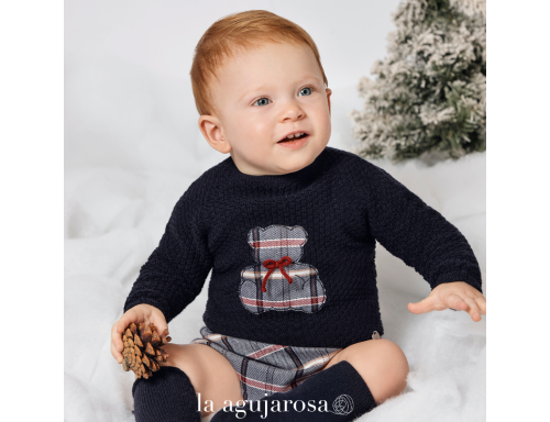 CONJUNTO BRAGA CUADROS OSO DE LA COLECCIÓN ARMONÍA DE JULIANA