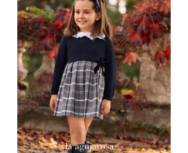 VESTIDO CUERPO DE PUNTO CUADRITOS DE LA COLECCIÓN ARMONÍA...