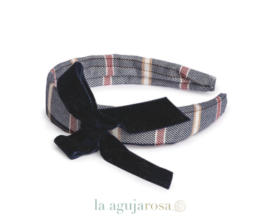 DIADEMA DE CUADROS CON LAZO DE TERCIOPELO DE LA COLECCIÓN...