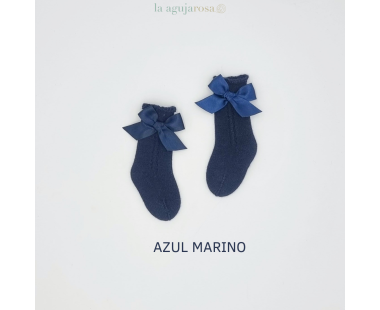 CALCETÍN LAZO DE INVIERNO MARINO DE LA COLECCIÓN ARMONÍA...