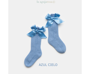 CALCETÍN LAZO INVIERNO AZUL CIELO DE JULIANA