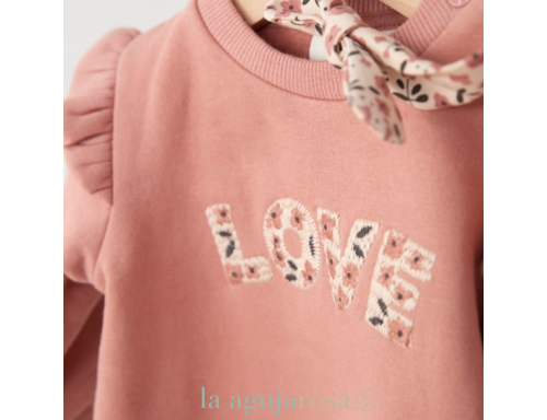 CONJUNTO LOVE ROSA MAQUILLAJE DE FEETJE
