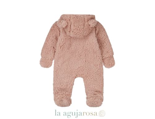 MONO PARA BEBÉ NIÑA DIRKJE CON CAPUCHA SUAVE