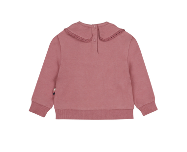 SUÉTER HOLGADO DE NIÑA DIRKJE CON CUELLO ROSA MAQUILLAJE 2