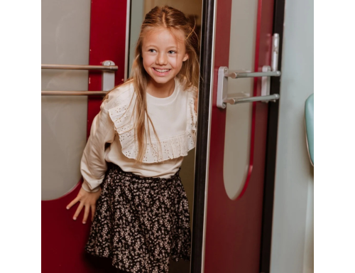 FALDA NEGRA FLORAL PARA NIÑA NO WAY MONDAY