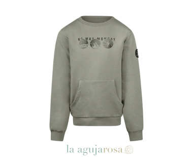 SUDADERA PARQA NIÑO VERDE SUAVE NO WAY MONDAY