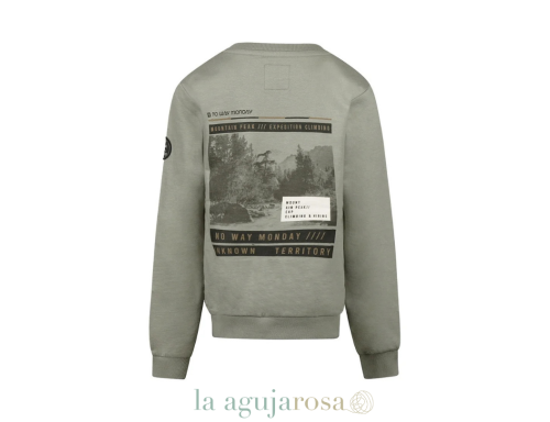 SUDADERA PARA NIÑO VERDE SUAVE NO WAY MONDAY