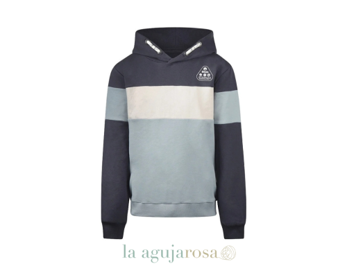 SUDADERA CON CAPUCHA NO WAY MONDAY DE NIÑO ANTRACITA Y AZUL CLARO