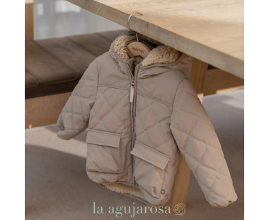 ABRIGO DE INVIERNO PARA NIÑO DIRKJE CON CAPUCHA MARRÓN...