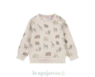 SUÉTER HOLGADO DIRKJE CON ESTAMPADO DE ANIMALES PARA NIÑO...