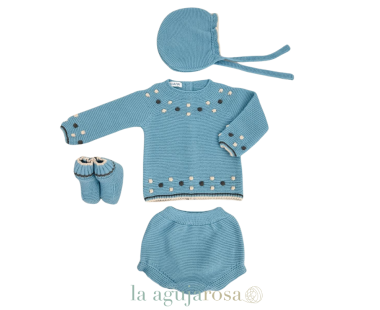 CONJUNTO BRAGA 4 PIEZAS AZUL NUBE DE LA COLECCIÓN...