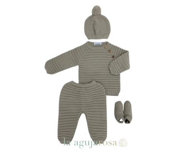 CONJUNTO 4 PIEZAS LINES BEIGE DE LA COLECCIÓN SONATA DE...