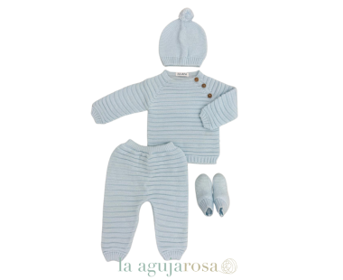 CONJUNTO 4 PIEZAS LINES CELESTE DE LA COLECCIÓN SONATA DE...