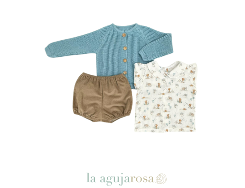 CONJUNTO CHAQUETA PANTALÓN ANIMALITOS DE LA COLECCIÓN TRAZOS DE JULIANA