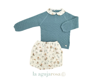 CONJUNTO PANTALÓN ANIMALITOS AZUL NUBE DE LA COLECCIÓN...