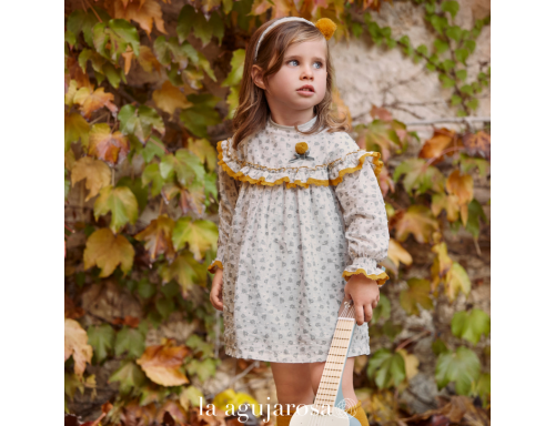 VESTIDO ENTERIZO FLORECITAS POMPÓN DE LA COLECCIÓN DESTELLO DE JULIANA