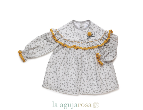 VESTIDO ENTERIZO FLORECITAS POMPÓN DE LA COLECCIÓN DESTELLO DE JULIANA