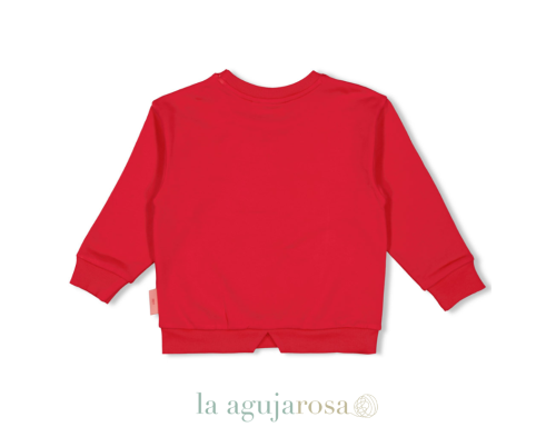 CONJUNTO NIÑA EN ROJO Y NEGRO DE ALGODÓN DE JUBEL