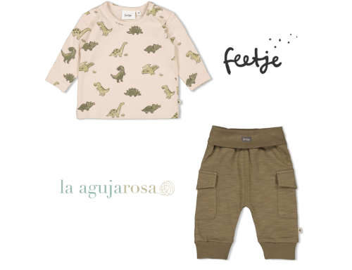 CONJUNTO DE ALGODÓN EN TONEOS VERDES DE FEETJE