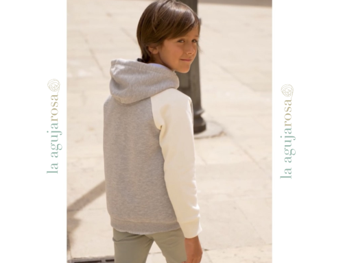 SUDADERA CAPUCHA NIÑO GRIS NELBLU DE MIRANDA