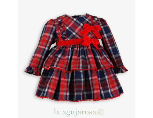 VESTIDO INFANTIL CUADRO ESCOCÉS DE MIRANDA