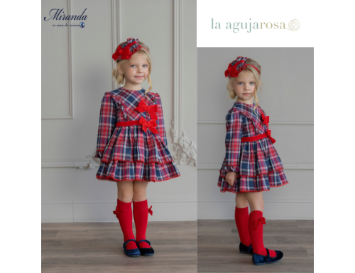 VESTIDO INFANTIL CUADRO ESCOCÉS DE MIRANDA