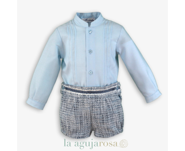 CONJUNTO BEBÉ NIÑO CELESTE DE MIRANDA