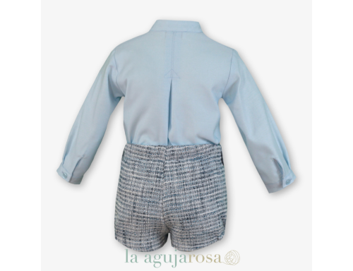 CONJUNTO BEBÉ NIÑO CELESTE DE MIRANDA
