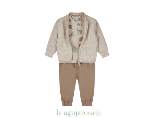 CONJUNTO DE NIÑO DIRKJE DE 3 PIEZAS CAMISETA CHAQUETA Y PANTALÓN