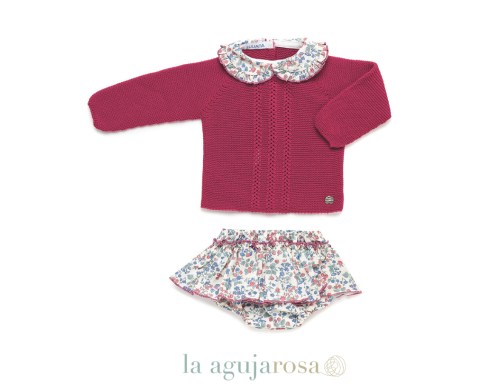 CONJUNTO BRAGA VOLANTE FLORECITAS DE LA COLECCIÓN RITMO DE JULIANA