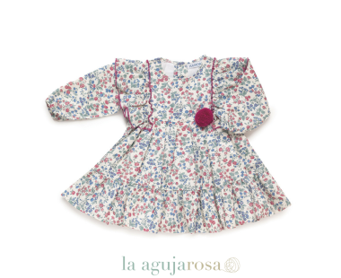 VESTIDO 2 VOLANTES FLORES DE LA COLECCIÓN RITMO DE JULIANA 2